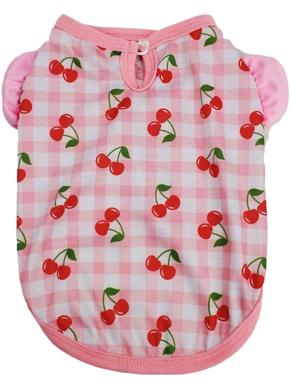 Cherry Gingham Ruffle Shirt